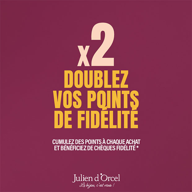 Doublez vos points de fidélité chez Julien Dorcel du 13 au 25 avril 2026
